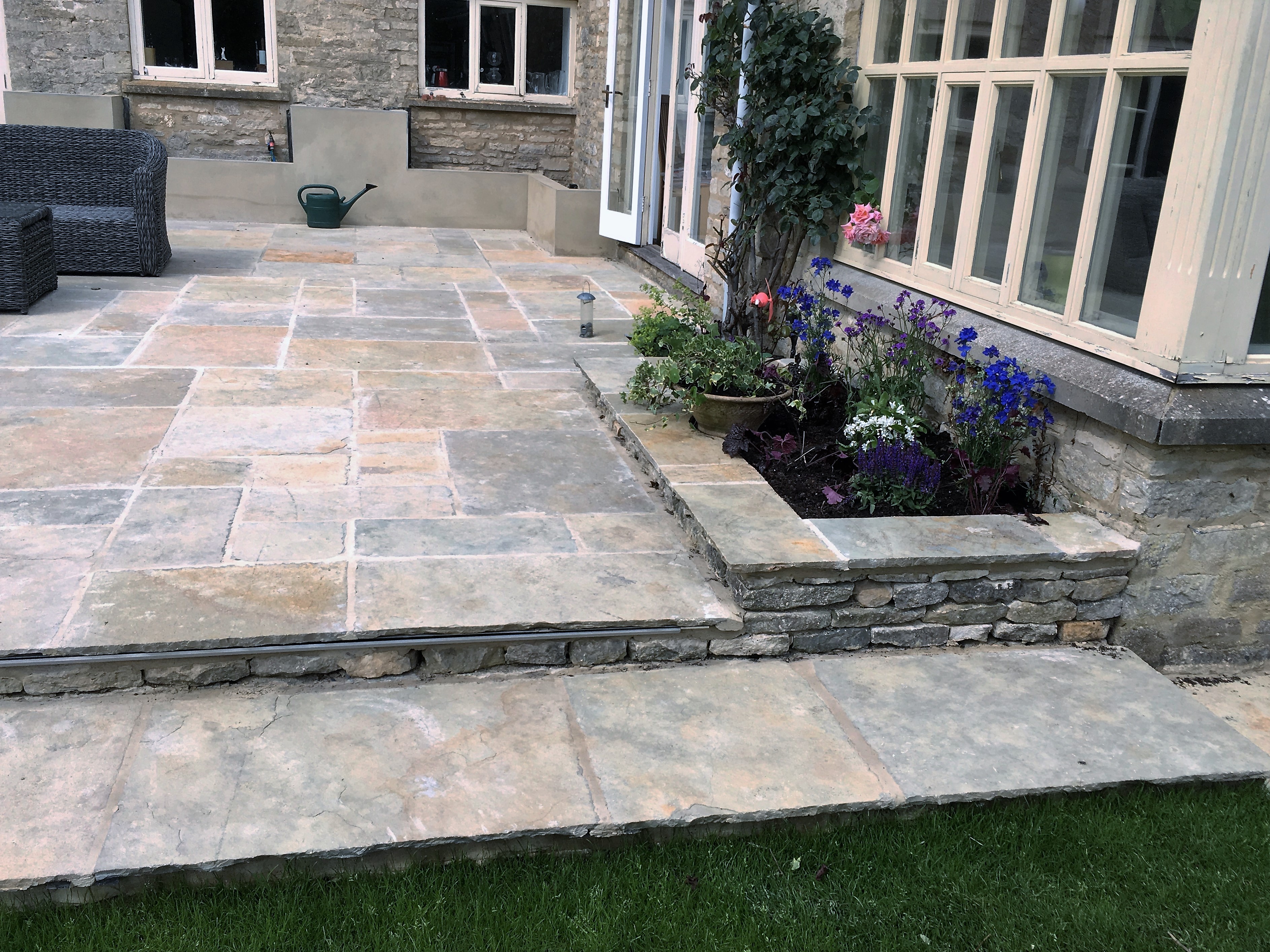 Indian limestone patio