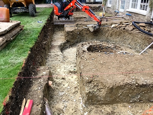 Preparing for concrete foundations in Malmesbury