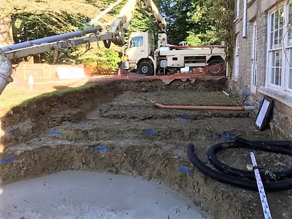 Concrete foundations in Malmesbury