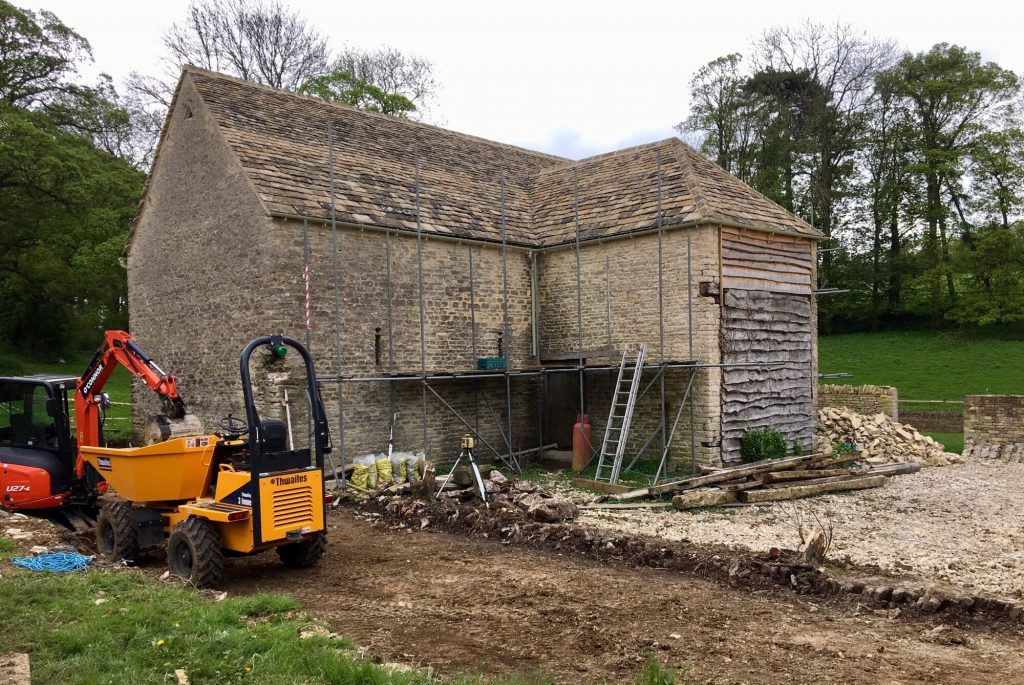 Classic car garage groundworks