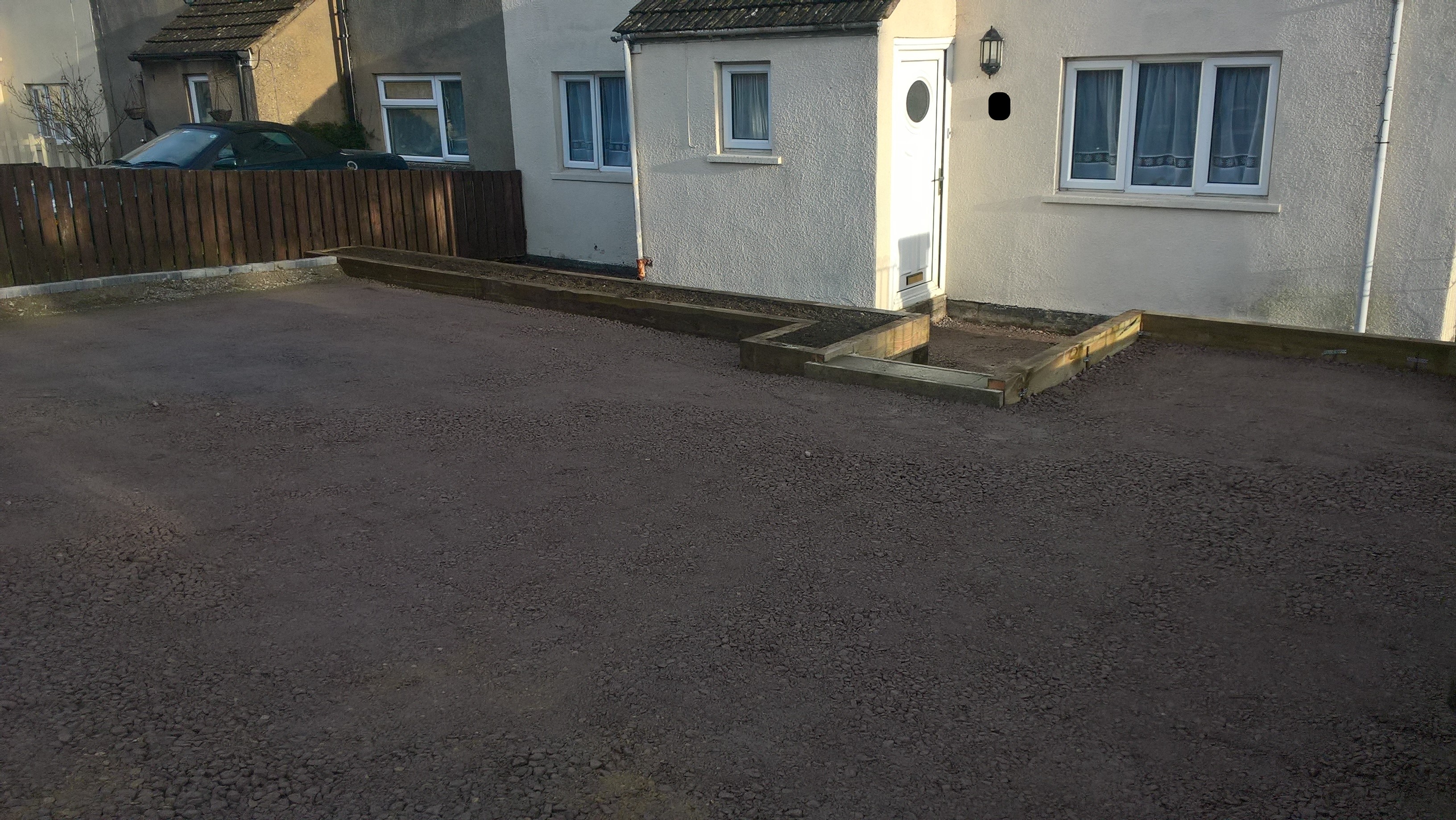 Block pave driveway, Northleach - before paving